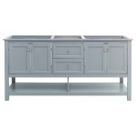 Fresca Manchester 72" Gray Traditional Double Sink Bathroom Cabinet
