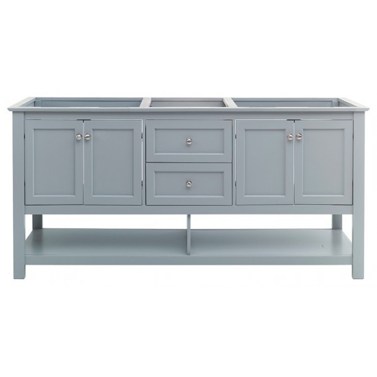 Fresca Manchester 72" Gray Traditional Double Sink Bathroom Cabinet