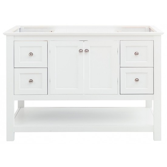 Fresca Manchester 48" White Traditional Bathroom Cabinet