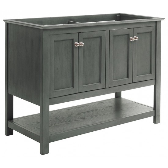 Manchester Regal 48" Gray Wood Veneer Traditional Double Sink Bathroom Cabinet