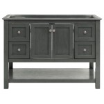 Fresca Manchester Regal 48" Gray Wood Veneer Traditional Bathroom Cabinet