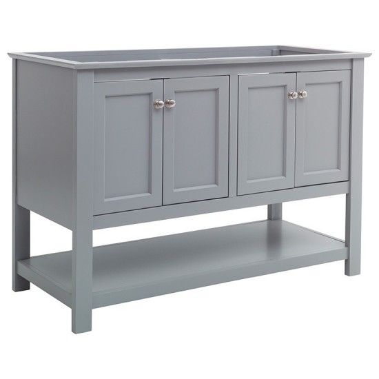Fresca Manchester 48" Gray Traditional Double Sink Bathroom Cabinet