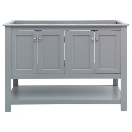 Fresca Manchester 48" Gray Traditional Double Sink Bathroom Cabinet