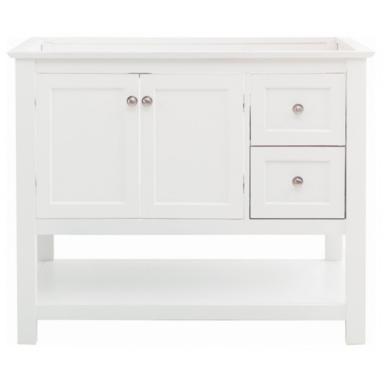 Fresca Manchester 42" White Traditional Bathroom Cabinet