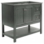 Fresca Manchester Regal 42" Gray Wood Veneer Traditional Bathroom Cabinet