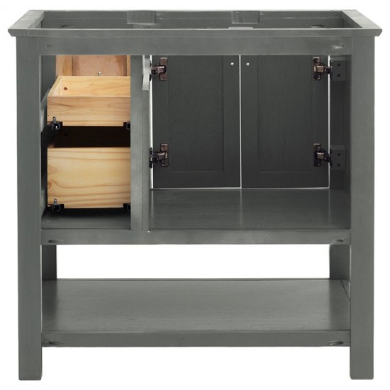 Fresca Manchester Regal 36" Gray Wood Veneer Traditional Bathroom Cabinet
