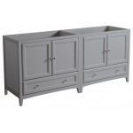 Fresca Oxford 71" Gray Traditional Double Sink Bathroom Cabinets, FCB20-3636GR