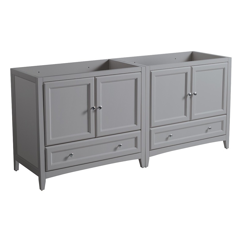 Fresca Oxford 71" Gray Traditional Double Sink Bathroom Cabinets, FCB20-3636GR