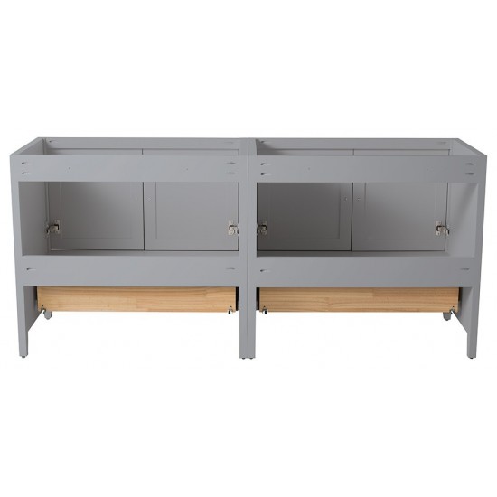 Fresca Oxford 71" Gray Traditional Double Sink Bathroom Cabinets, FCB20-3636GR