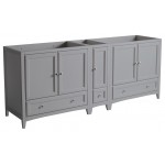 Fresca Oxford 83" Gray Traditional Double Sink Bathroom Cabinets