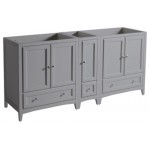 Fresca Oxford 71" Gray Traditional Double Sink Bathroom Cabinets, FCB20-301230GR