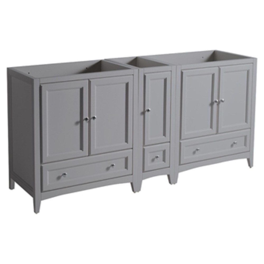 Fresca Oxford 71" Gray Traditional Double Sink Bathroom Cabinets, FCB20-301230GR