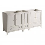 Oxford 71 Antique White Traditional Double Sink Bathroom Cabinets FCB20-301230AW