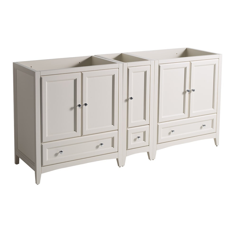 Oxford 71 Antique White Traditional Double Sink Bathroom Cabinets FCB20-301230AW