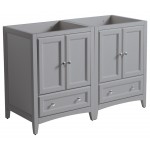 Fresca Oxford 48" Gray Traditional Double Sink Bathroom Cabinets