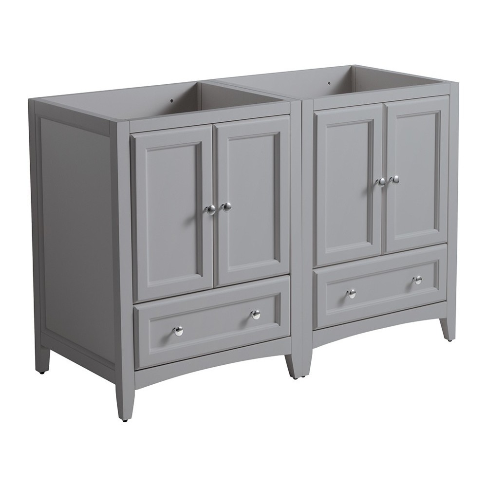 Fresca Oxford 48" Gray Traditional Double Sink Bathroom Cabinets