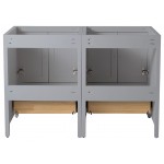 Fresca Oxford 48" Gray Traditional Double Sink Bathroom Cabinets