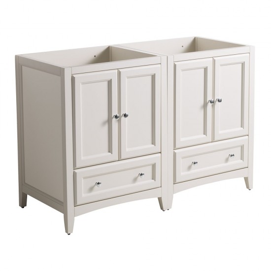 Fresca Oxford 48" Antique White Traditional Double Sink Bathroom Cabinets