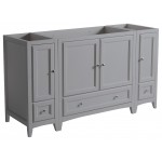 Fresca Oxford 60" Gray Traditional Bathroom Cabinets