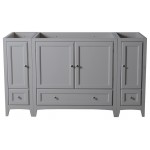 Fresca Oxford 60" Gray Traditional Bathroom Cabinets