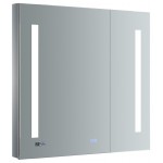 Tiempo 30" Wide x 30" Tall Bathroom Medicine Cabinet w/ LED Lighting & Defogger