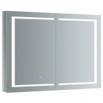 Spazio 48" Wide x 36" Tall Bathroom Medicine Cabinet w/ LED Lighting & Defogger