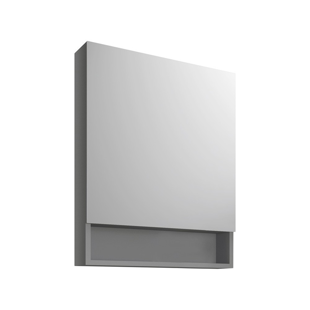 Fresca 24" Gray Bathroom Medicine Cabinet w/ Small Bottom Shelf