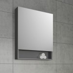 Fresca 24" Gray Bathroom Medicine Cabinet w/ Small Bottom Shelf