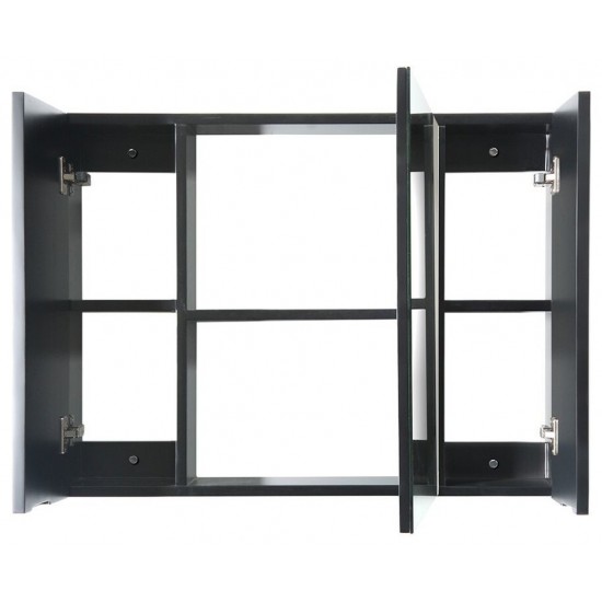 Fresca 32" Espresso Medicine Cabinet w/ 3 Doors