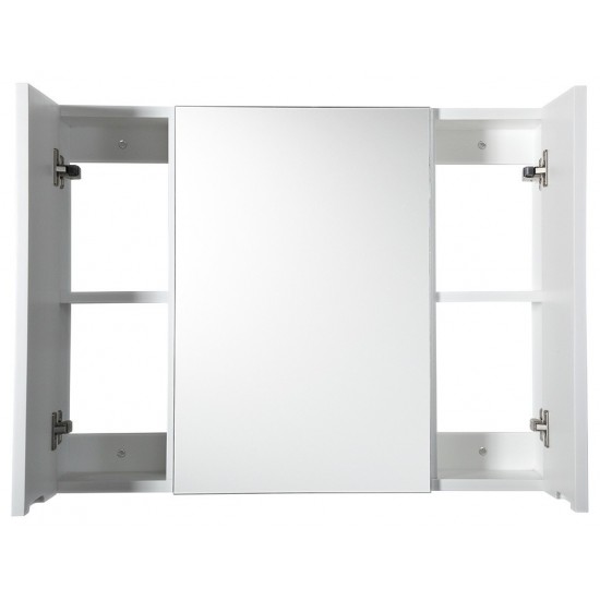 Fresca 32" White Medicine Cabinet w/ 3 Doors