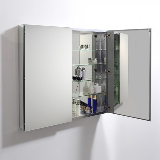 Fresca 40" Wide x 36" Tall Bathroom Medicine Cabinet w/ Mirrors