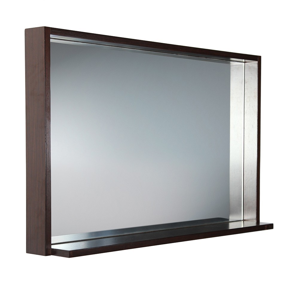 Fresca Allier 40" Wenge Mirror with Shelf Fresca Allier 40" Wenge Mirror with Shelf