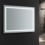 Fresca Santo 48" Wide x 36" Tall Bathroom Mirror w/ LED Lighting and Defogger