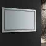 Fresca Santo 48" Wide x 30" Tall Bathroom Mirror w/ LED Lighting and Defogger