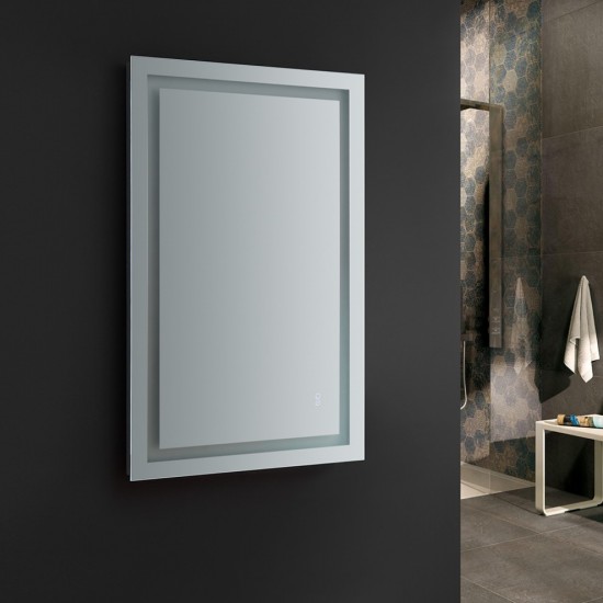 Fresca Santo 48" Wide x 30" Tall Bathroom Mirror w/ LED Lighting and Defogger