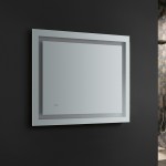 Fresca Santo 36" Wide x 30" Tall Bathroom Mirror w/ LED Lighting and Defogger