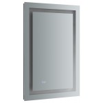 Fresca Santo 24" Wide x 36" Tall Bathroom Mirror w/ LED Lighting and Defogger