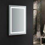 Fresca Santo 24" Wide x 36" Tall Bathroom Mirror w/ LED Lighting and Defogger