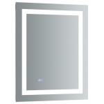 Fresca Santo 24" Wide x 30" Tall Bathroom Mirror w/ LED Lighting and Defogger