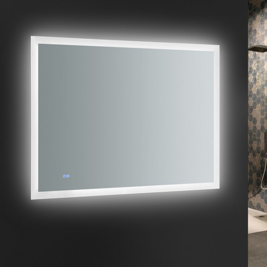 Angelo 48 Wide x 36 Tall Bathroom Mirror w/ Halo Style LED Lighting and Defogger