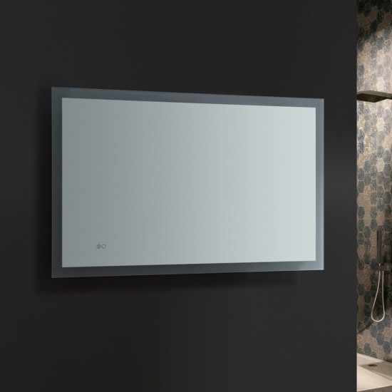 Angelo 48 Wide x 30 Tall Bathroom Mirror w/ Halo Style LED Lighting and Defogger