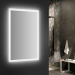 Angelo 48 Wide x 30 Tall Bathroom Mirror w/ Halo Style LED Lighting and Defogger