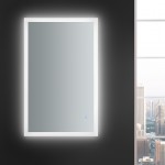 Angelo 48 Wide x 30 Tall Bathroom Mirror w/ Halo Style LED Lighting and Defogger