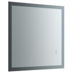 Angelo 30 Wide x 30 Tall Bathroom Mirror w/ Halo Style LED Lighting and Defogger