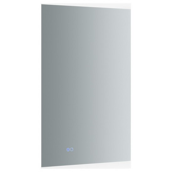 Angelo 24 Wide x 36 Tall Bathroom Mirror w/ Halo Style LED Lighting and Defogger