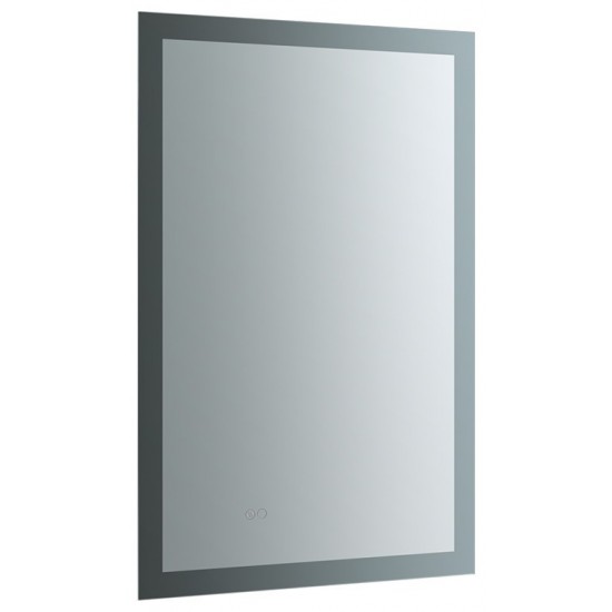 Angelo 24 Wide x 36 Tall Bathroom Mirror w/ Halo Style LED Lighting and Defogger