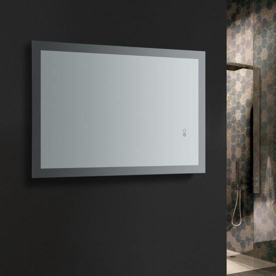 Angelo 24 Wide x 36 Tall Bathroom Mirror w/ Halo Style LED Lighting and Defogger