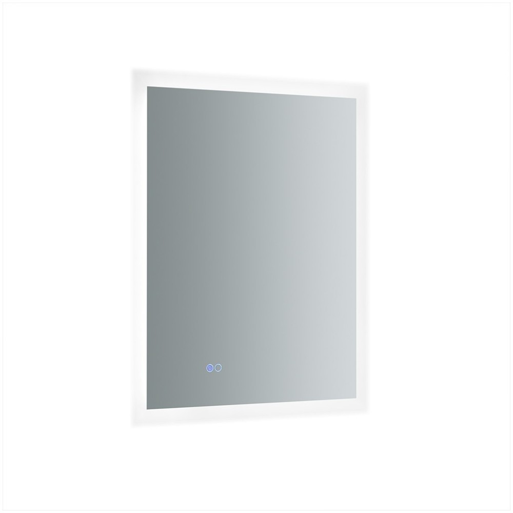 Angelo 24 Wide x 30 Tall Bathroom Mirror w/ Halo Style LED Lighting and Defogger