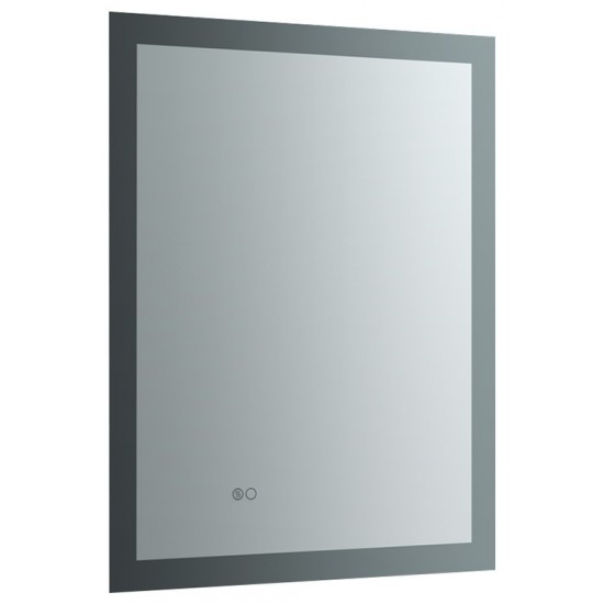 Angelo 24 Wide x 30 Tall Bathroom Mirror w/ Halo Style LED Lighting and Defogger