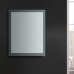 Angelo 24 Wide x 30 Tall Bathroom Mirror w/ Halo Style LED Lighting and Defogger